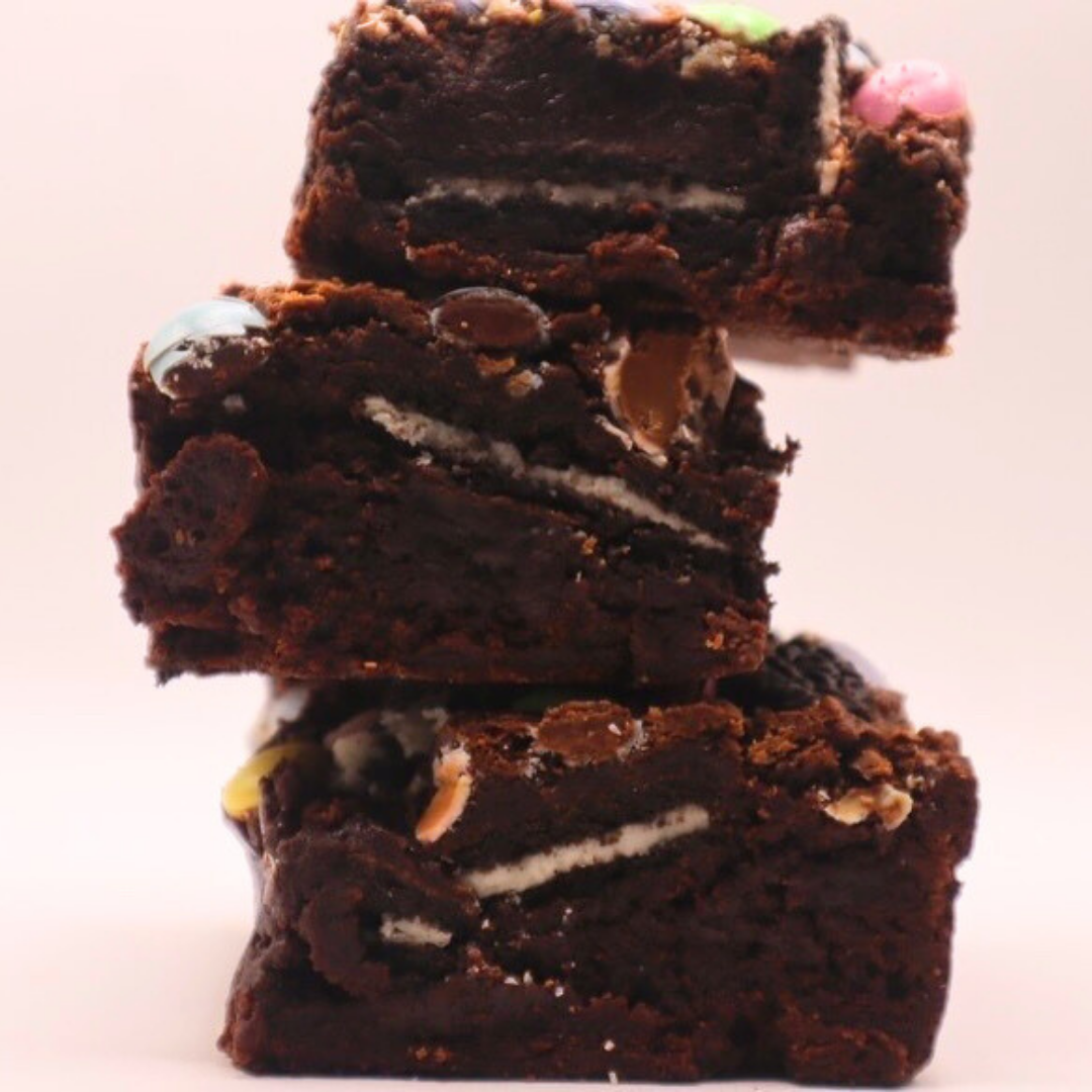 M&M Brownie Slab