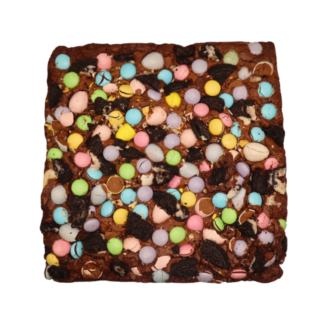 M&M Brownie Slab