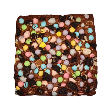 M&M Brownie Slab